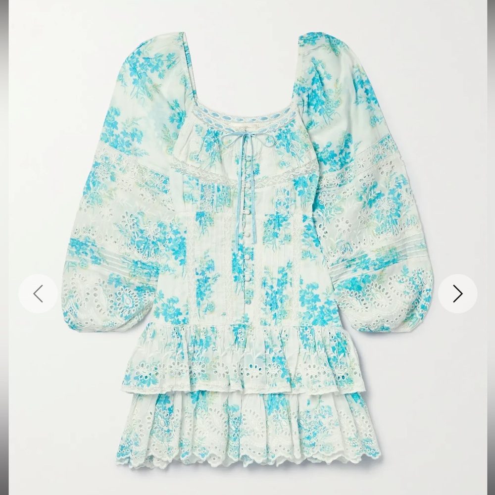 Love Shack Fancy Tayton Floral Mini Dress NWT SZ 6